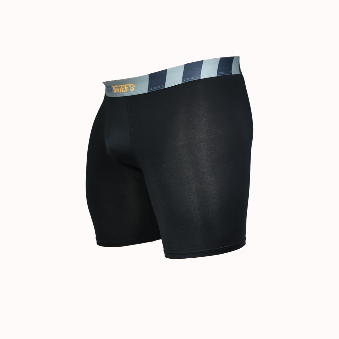 Dark gray Builder Briefs boxer brief with no-roll waistband, viscose from bamboo fabric