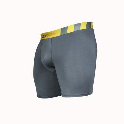 Gray Builder Briefs boxer brief for construction workers, viscose from bamboo and spandex blend